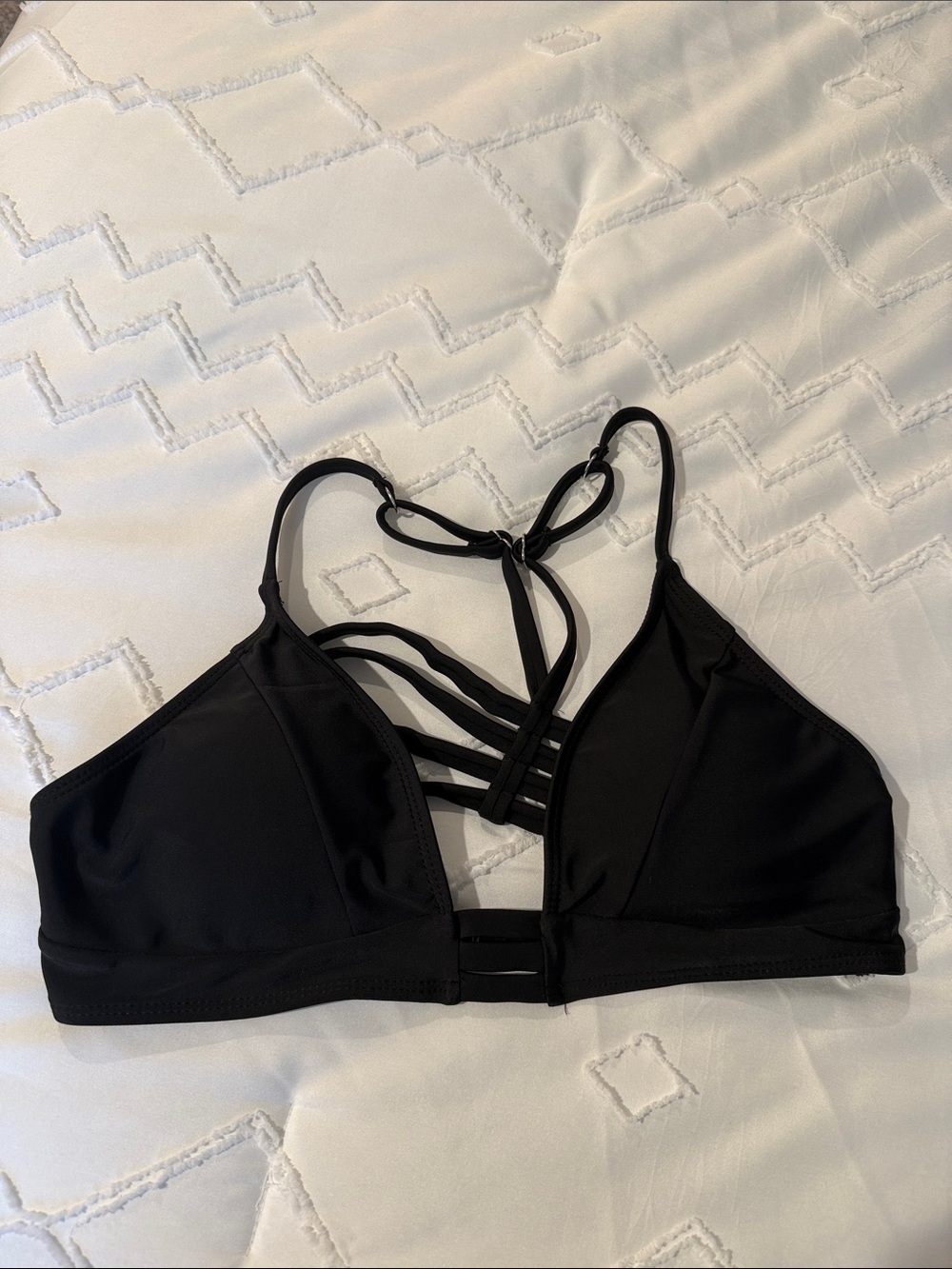 Black Strappy swim top